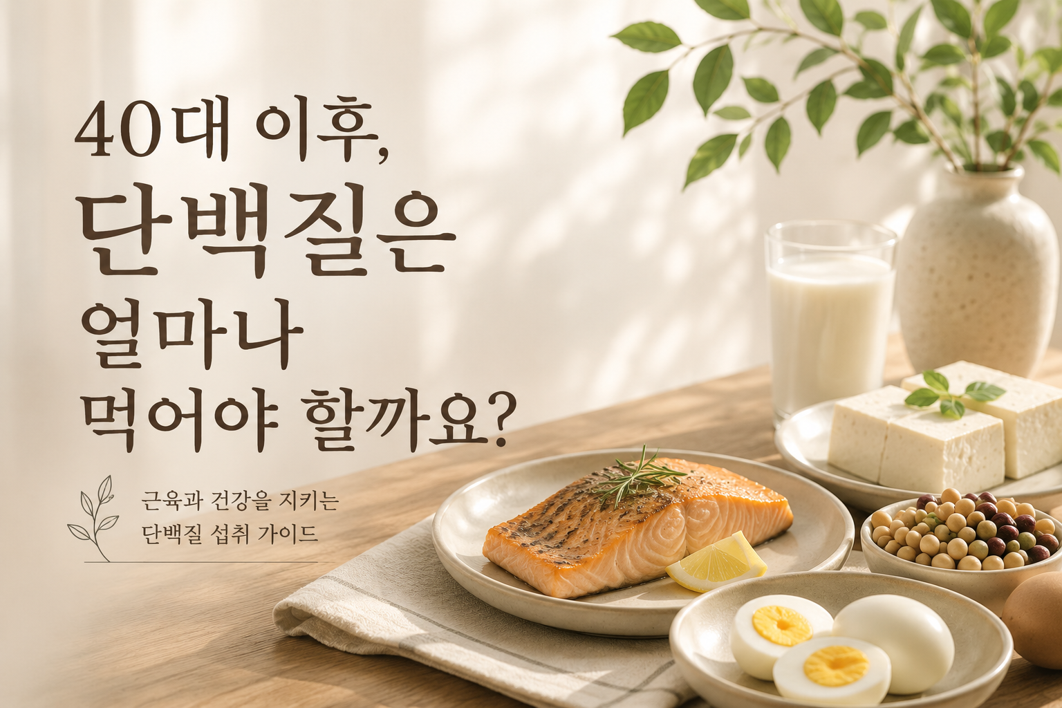 40대 이후, 단백질은 얼마나 먹어야 할까요?