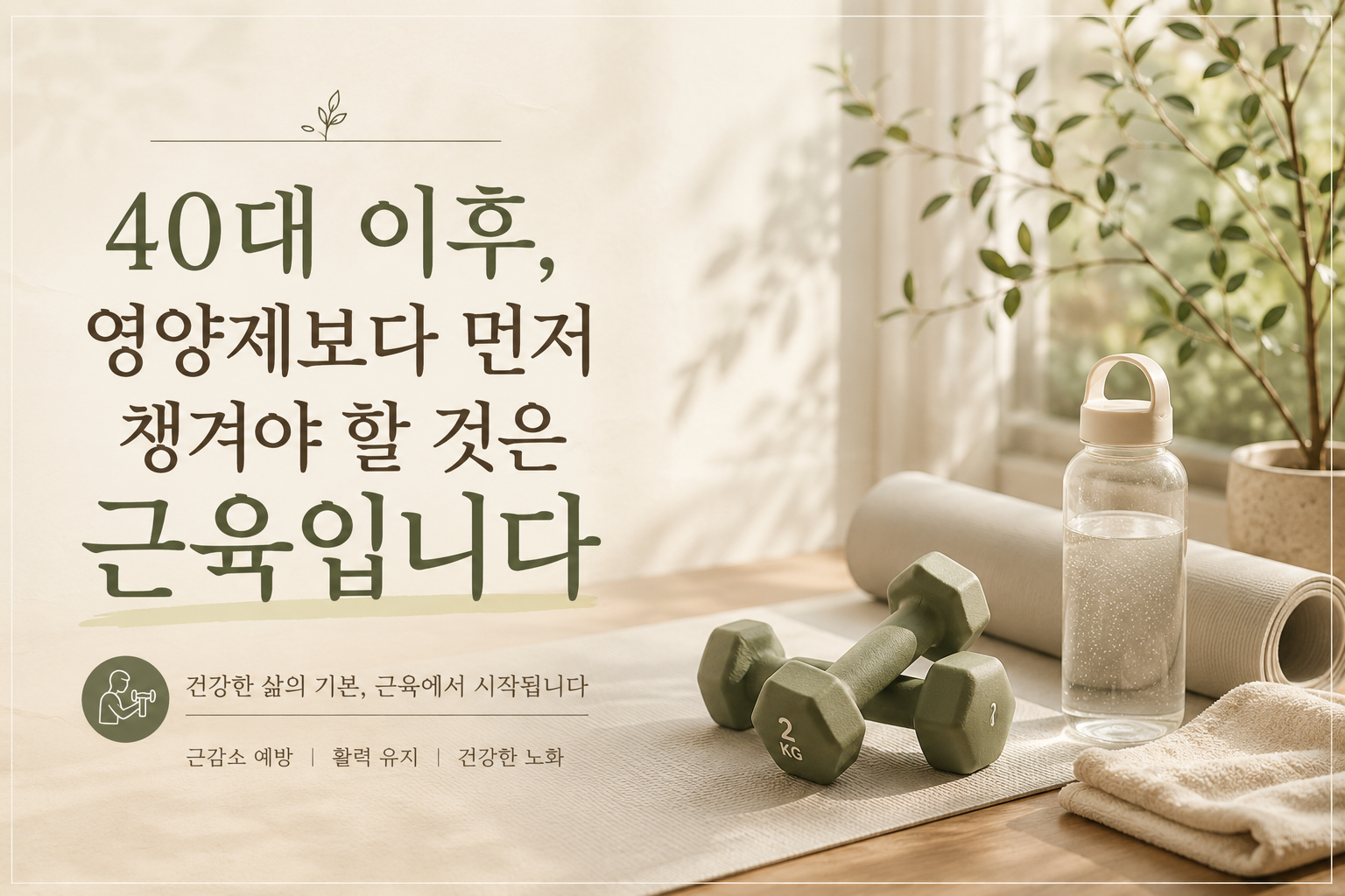 40대 이후, 영양제보다 먼저 챙겨야 할 것은 근육입니다