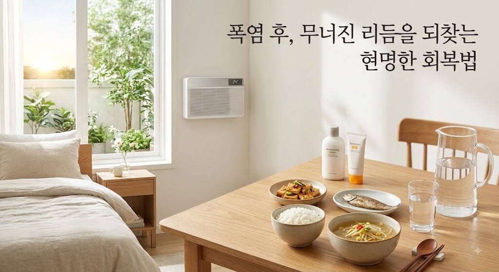 폭염 후 회복을 위한 수분 섭취와 식사, 수면 관리