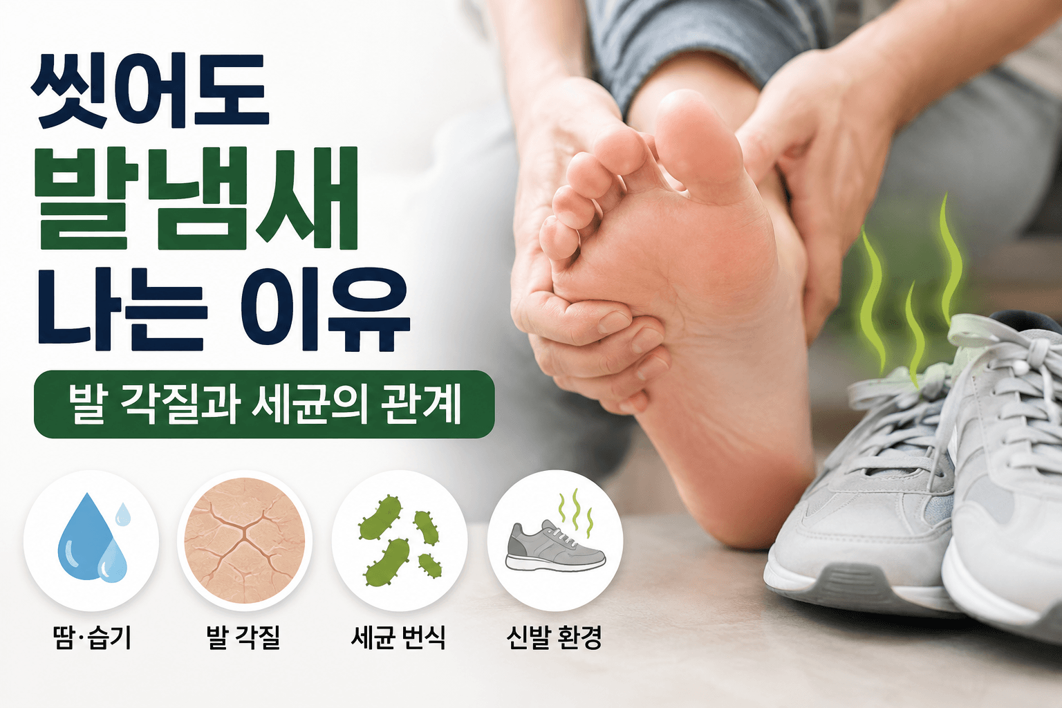 씻어도 발냄새 나는 이유, 발 각질과 세균의 관계