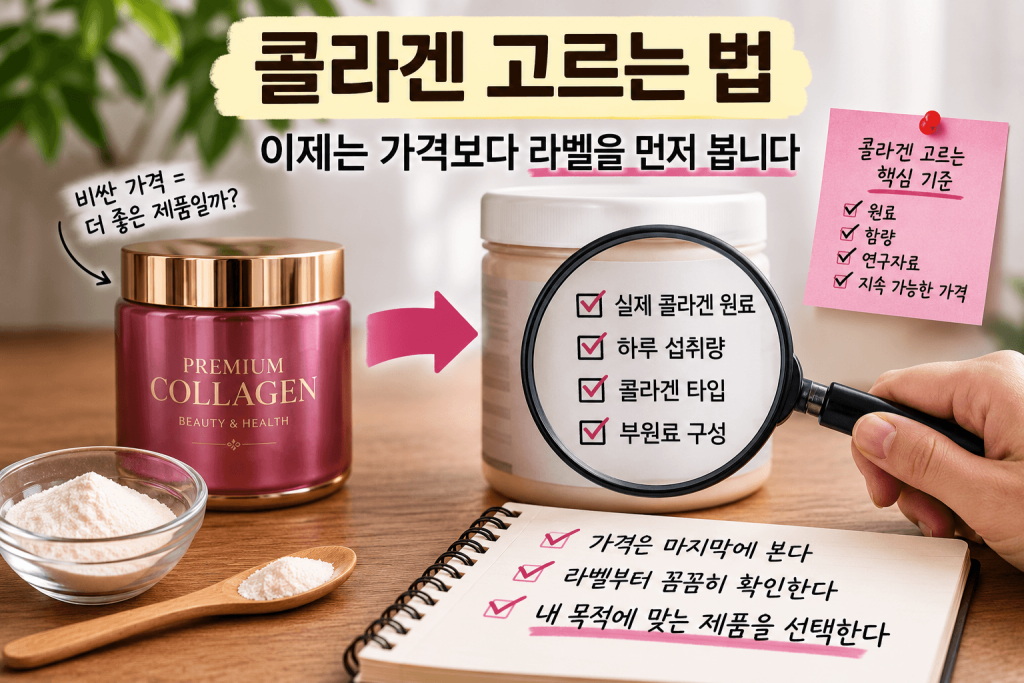 콜라겐 고르는 법 가격보다 원료와 함량, 콜라겐 타입을 확인하는 방법