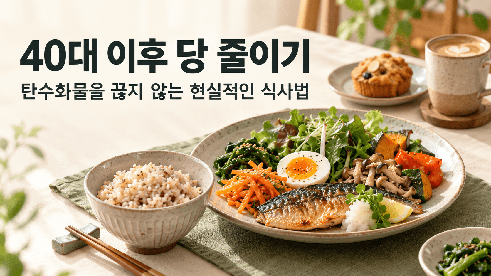40대 이후 당 줄이기, 탄수화물을 끊지 않는 현실적인 식사법