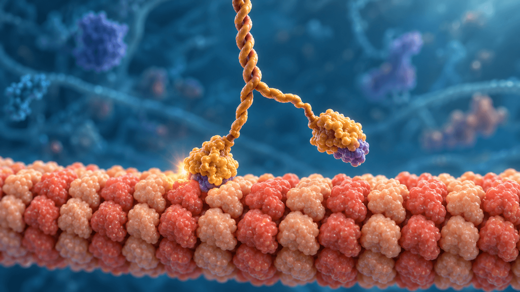 미세소관 위에서 두 머리를 번갈아 움직이는 kinesin-1 모터 단백질