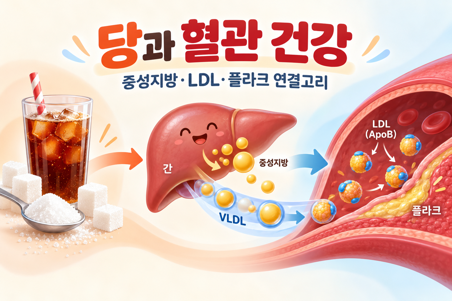 당과 혈관 건강|당을 많이 먹으면 중성지방·LDL·플라크는 어떻게 될까?