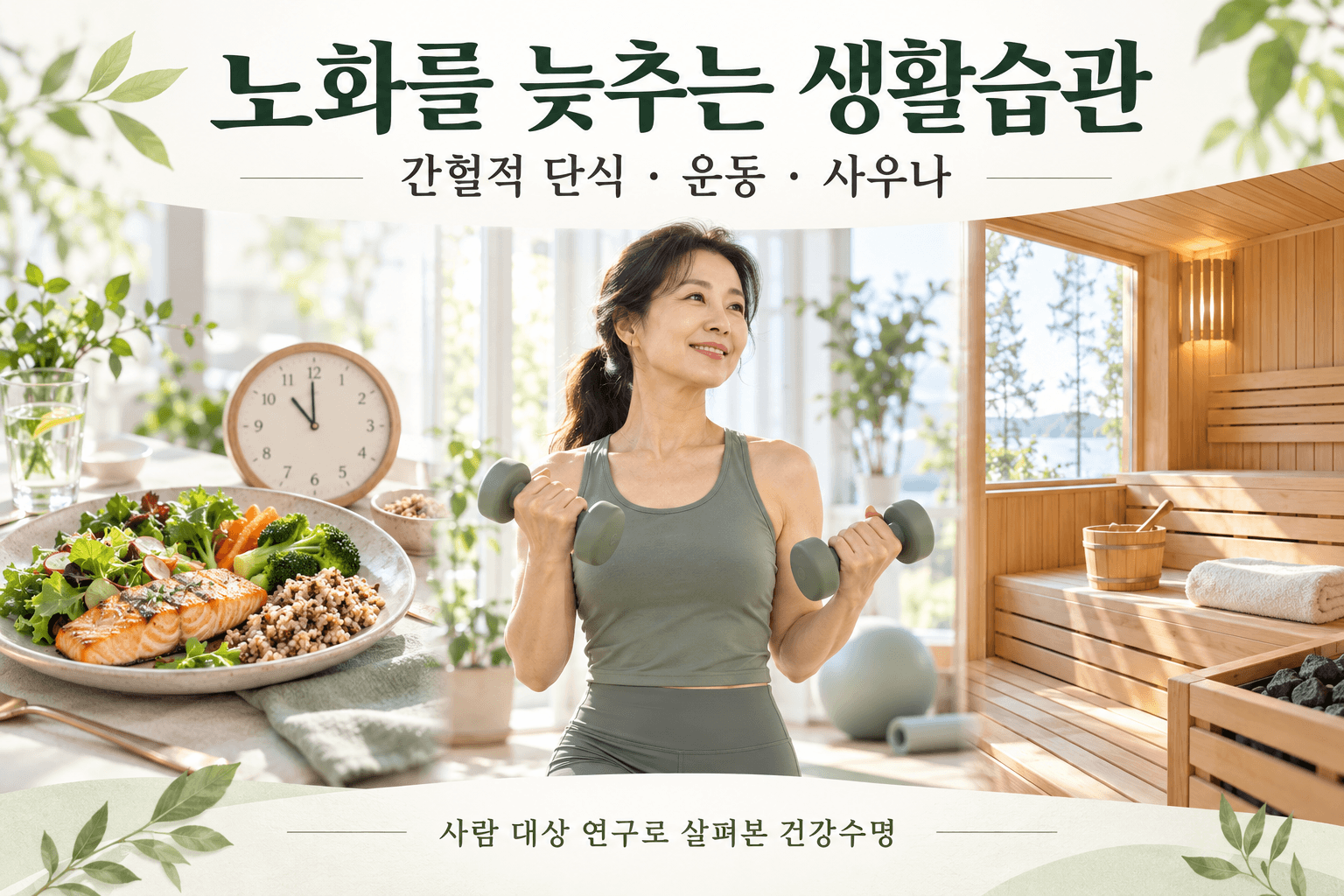 노화를 늦추는 생활습관, 간헐적 단식·운동·사우나의 근거는?