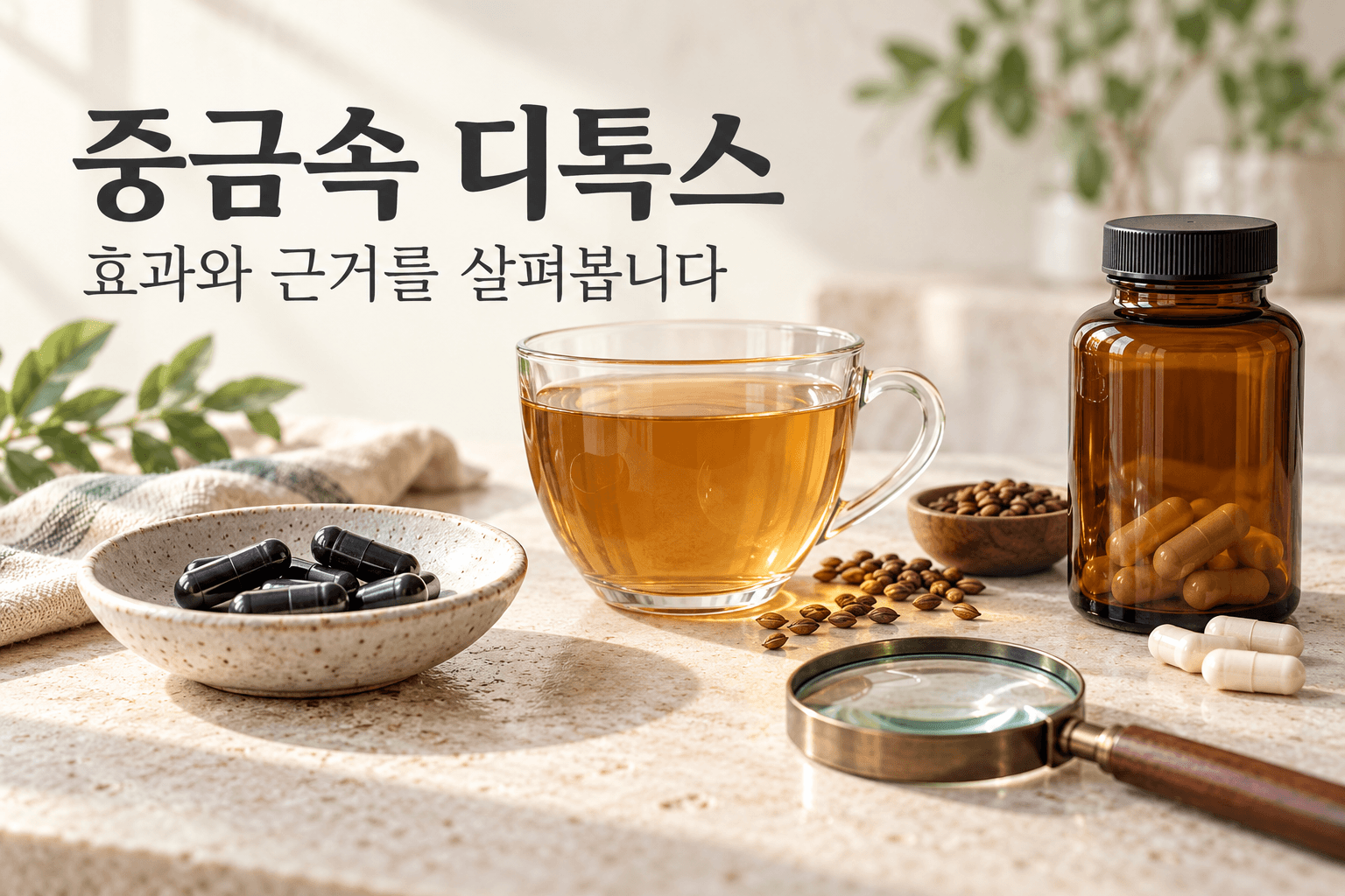 중금속 디톡스, 정말 효과 있을까? 활성탄·NAC·보리차 팩트체크