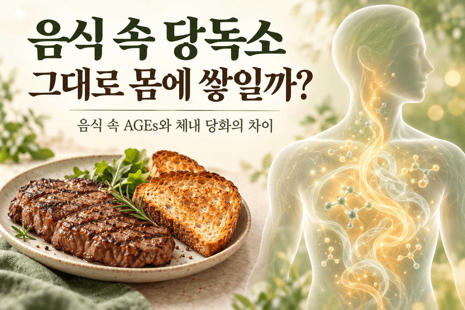 음식 속 당독소는 그대로 몸에 쌓일까? 체내 당화와의 차이